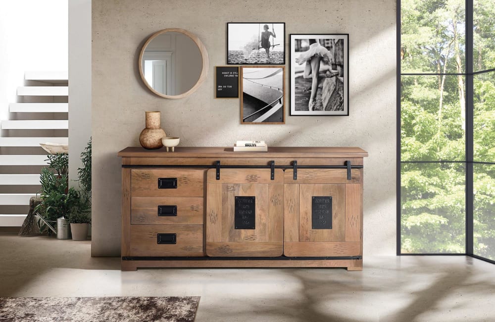 Buffet JUPITER tiroirs ouverts