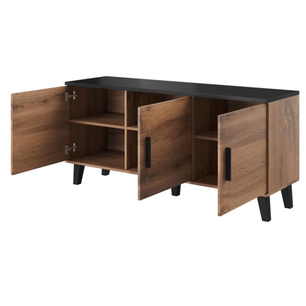 Buffet COLIN portes ouvertes sur les rangements