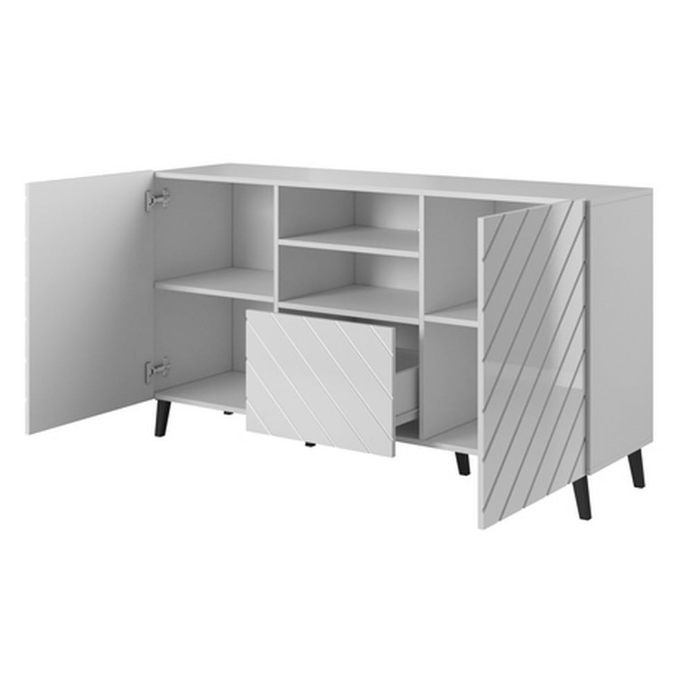 Laque blanche brillante du buffet YAKA