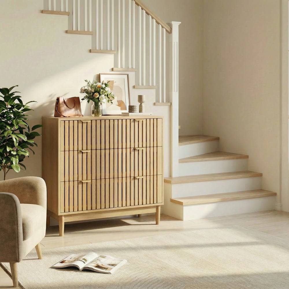Buffet URBAN MEUBLE avec ses trois tiroirs ouverts