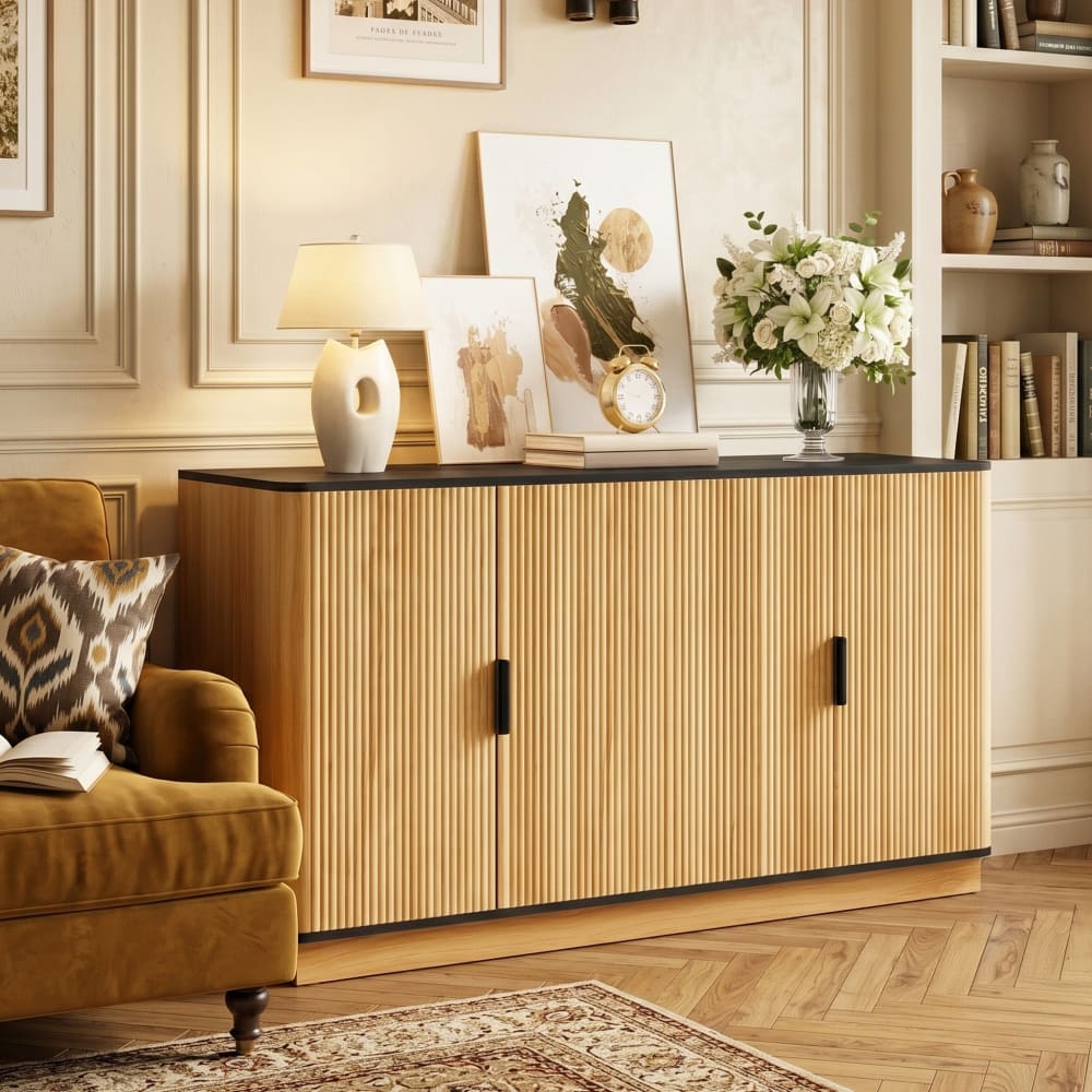 Buffet URBAN MEUBLE portes ouvertes sur le rangement fermé