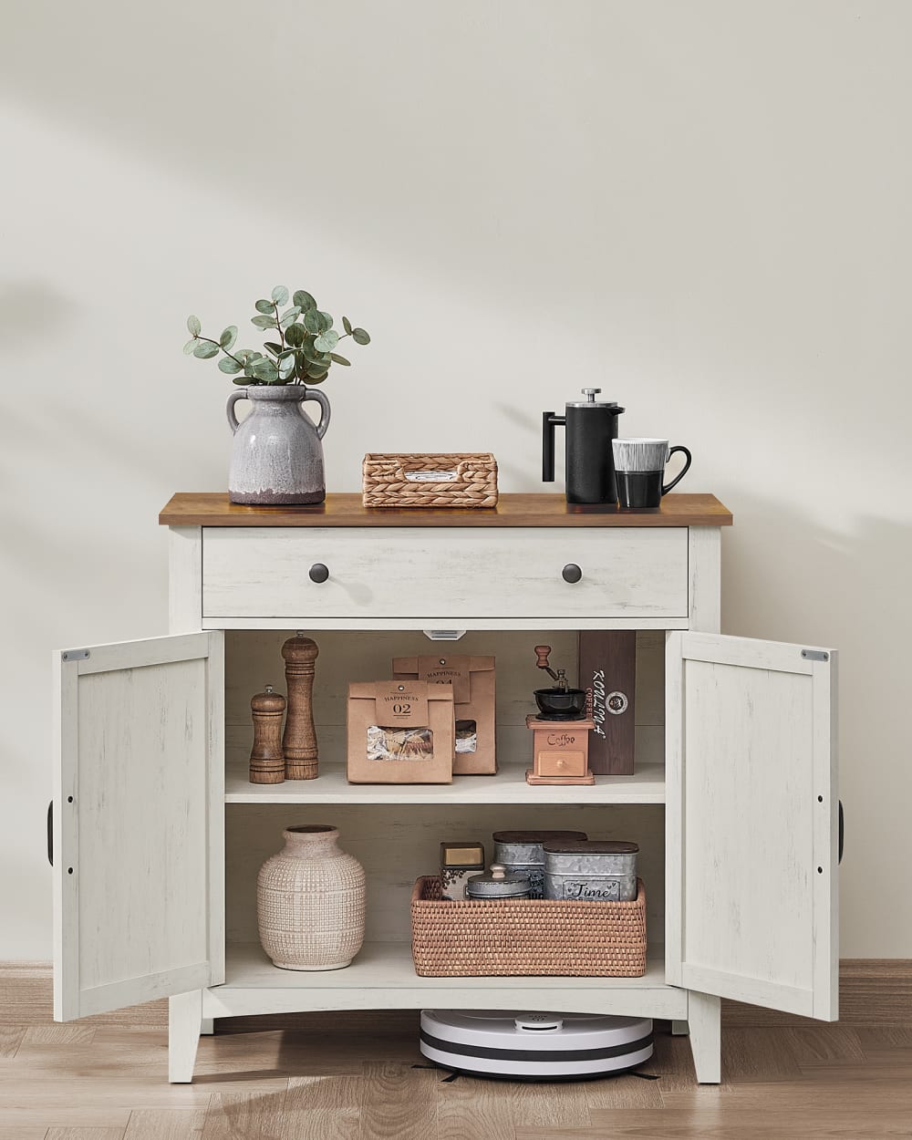 Buffet VASAGLE tiroir ouvert
