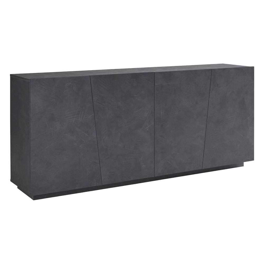 Très grand buffet APOLLO gris ardoise 200 cm avec quatre portes