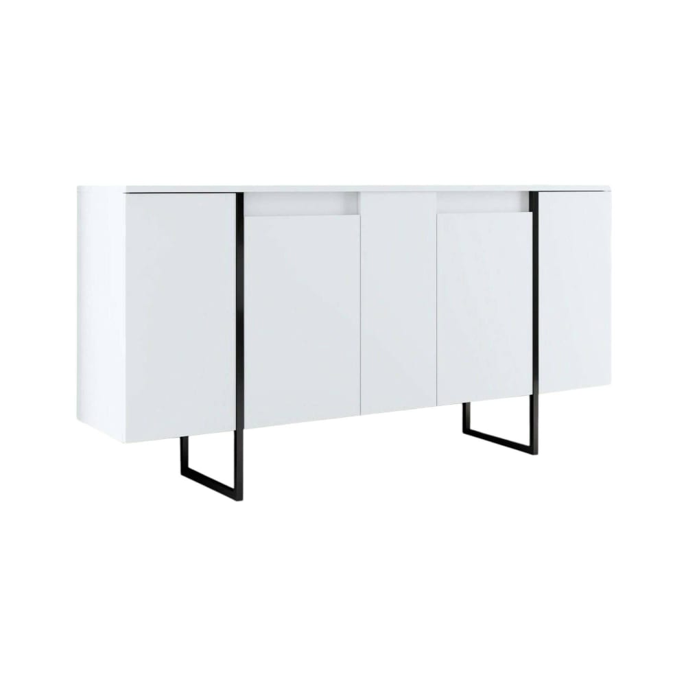 Buffet enfilade ARTA blanc et noir 160 cm