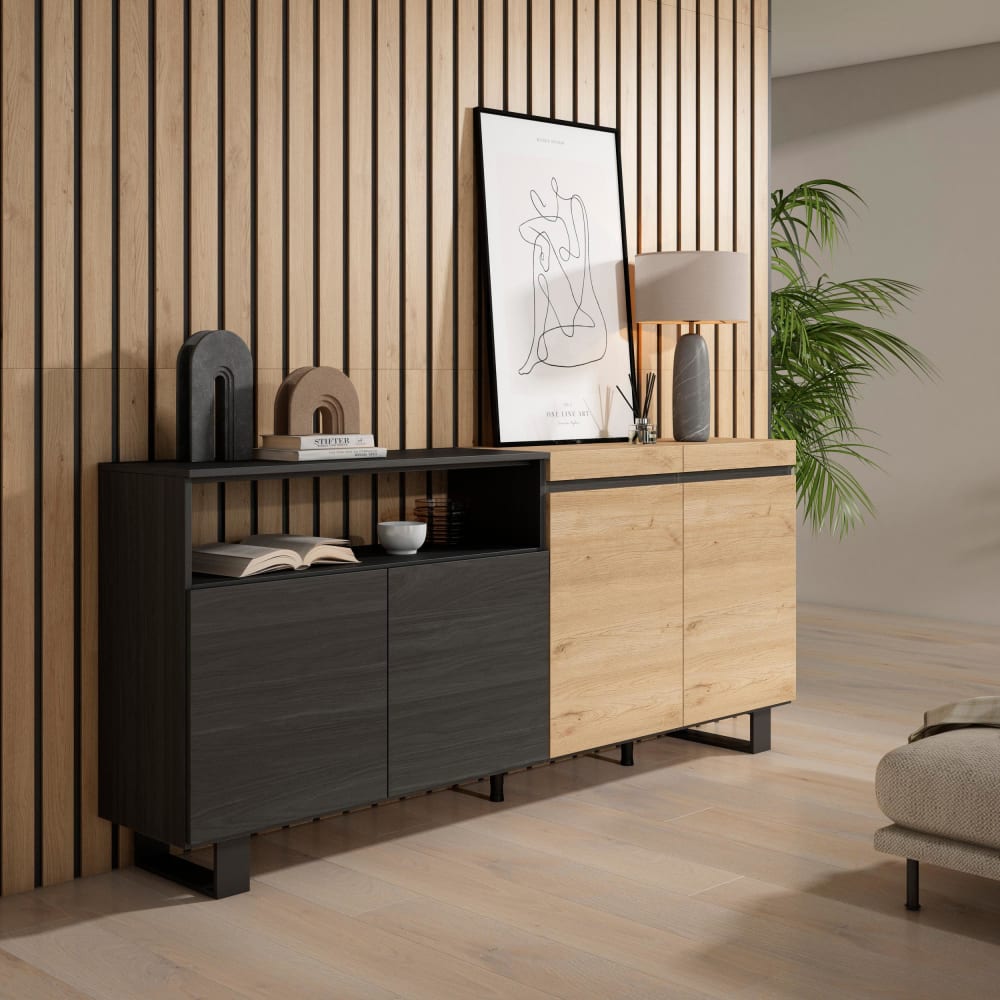 Détail des portes du buffet COZY