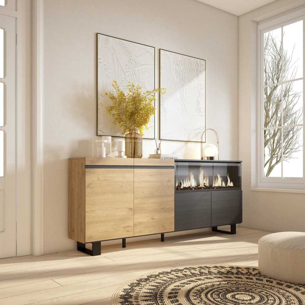 Détail du module à deux portes du buffet COZY