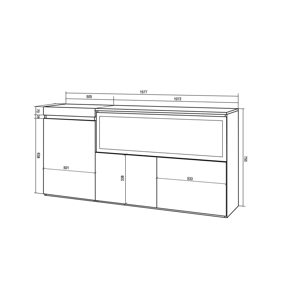 Buffet COZY installé dans un salon