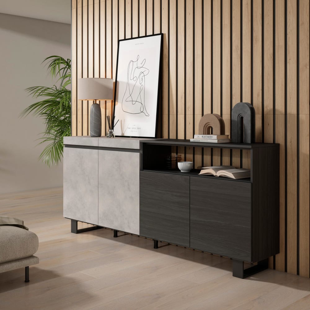 Détail du module effet ciment du buffet COZY
