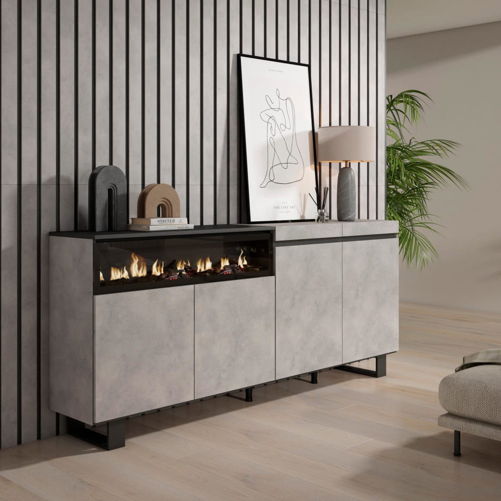 Détail des pieds métal du buffet COZY