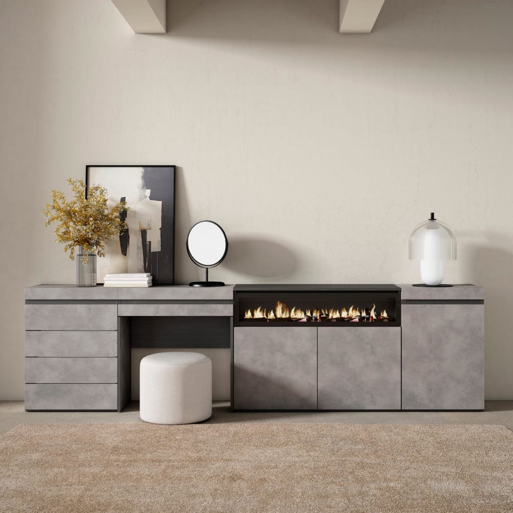Détail des tiroirs du buffet COZY