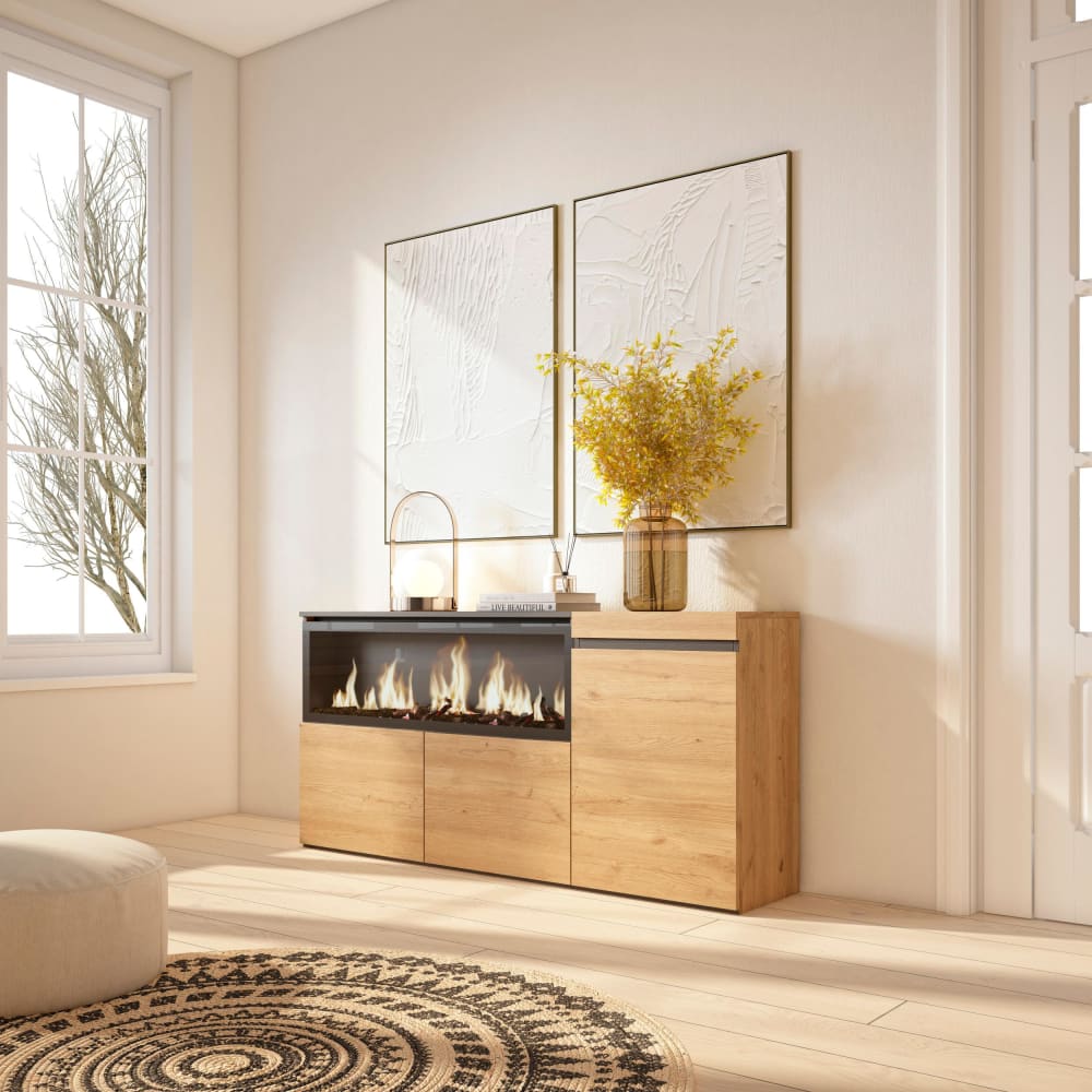 Détail du foyer XXL du buffet COZY
