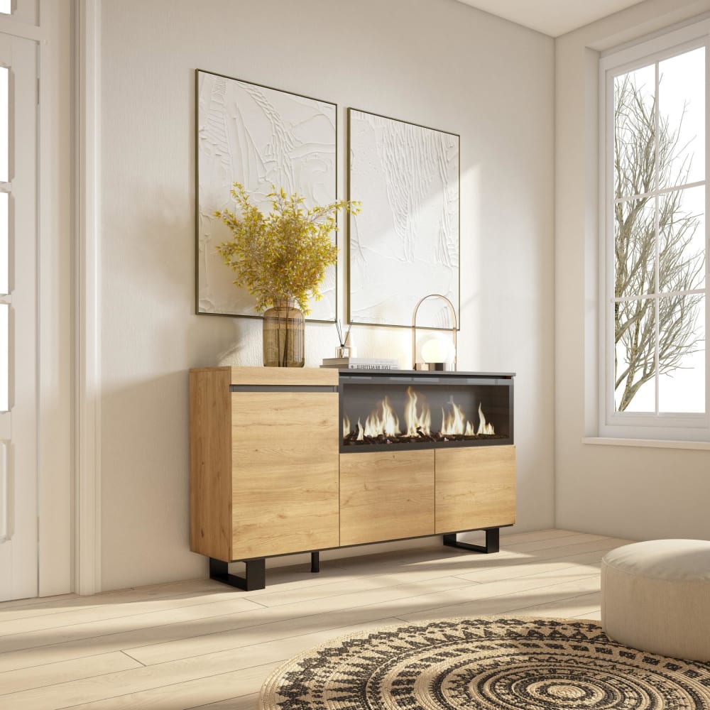 Détail du foyer XXL du buffet COZY