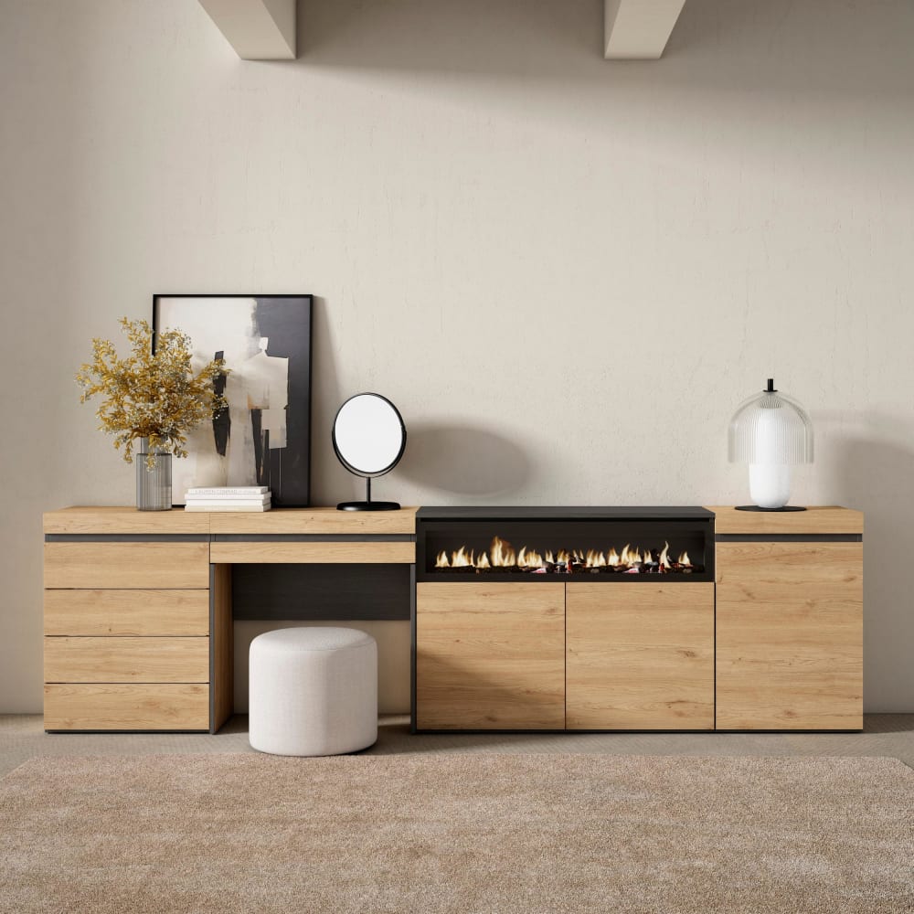 Détail de la console à tiroir du buffet COZY