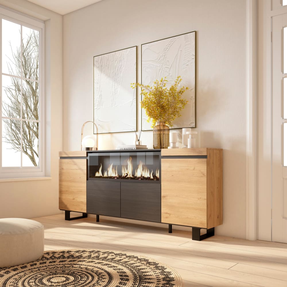 Détail du foyer XXL du buffet COZY