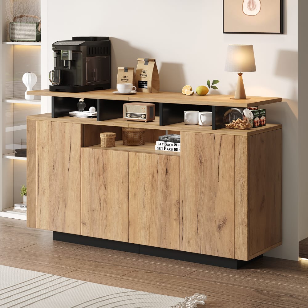 Buffet URBAN MEUBLE portes ouvertes sur ses rangements
