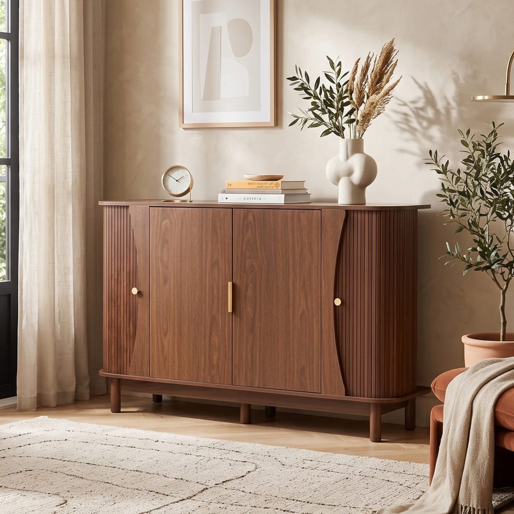 Buffet URBAN MEUBLE porte coulissante ouverte