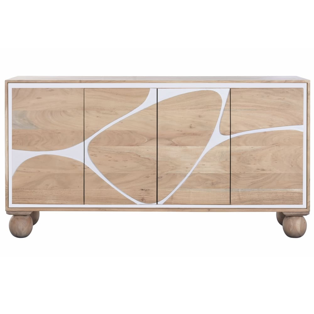 Buffet bahut BELRIVE en acacia massif marron 160 cm