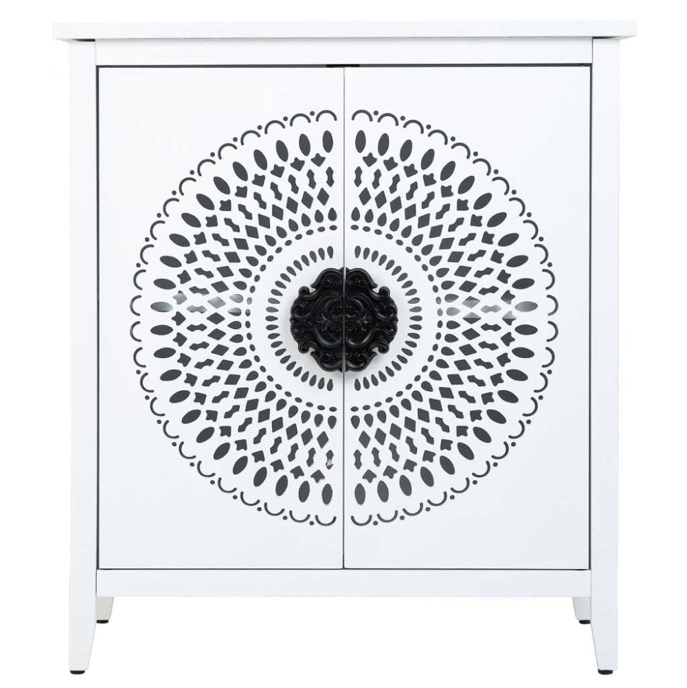 Buffet WANDERLUST DECO portes ouvertes sur son rangement