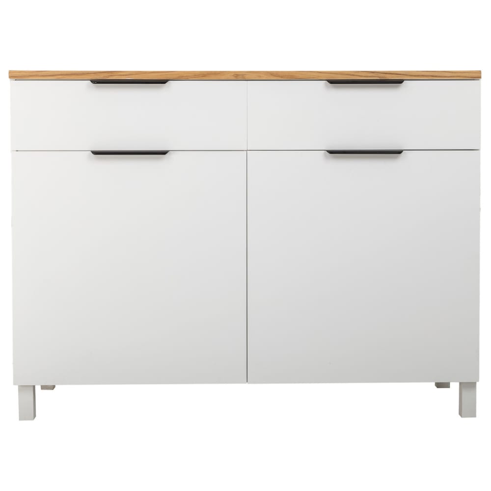 Buffet KEA tiroirs ouverts vu de trois quarts