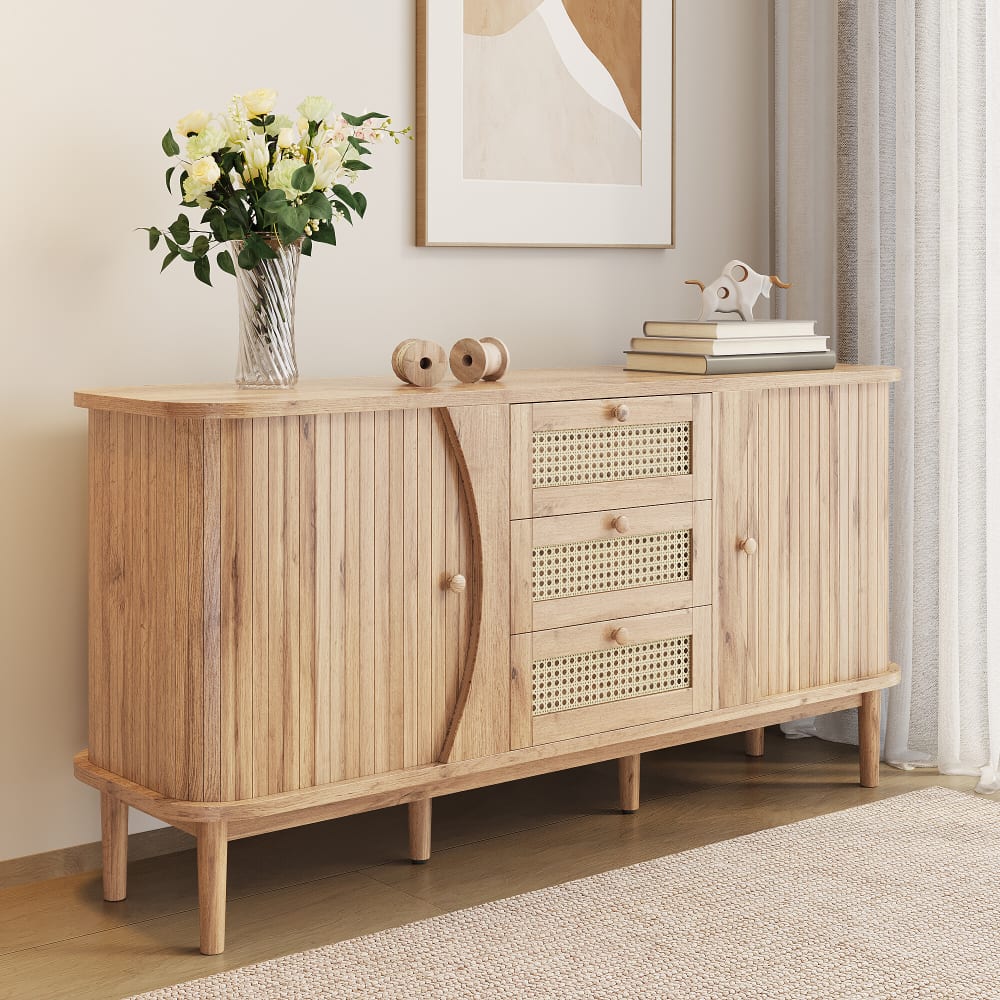 Vue latérale du buffet URBAN MEUBLE aux portes arrondies