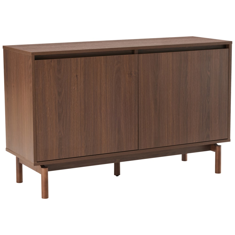 Buffet SARAH décor bois foncé 120 cm sur pieds