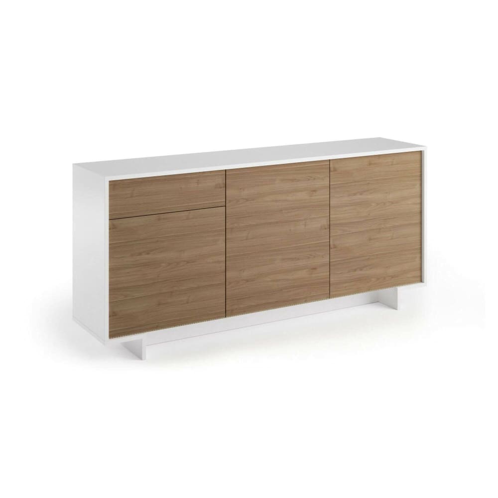 Buffet ARONNE en bois mélaminé blanc 170 cm avec 3 portes et 1 tiroir