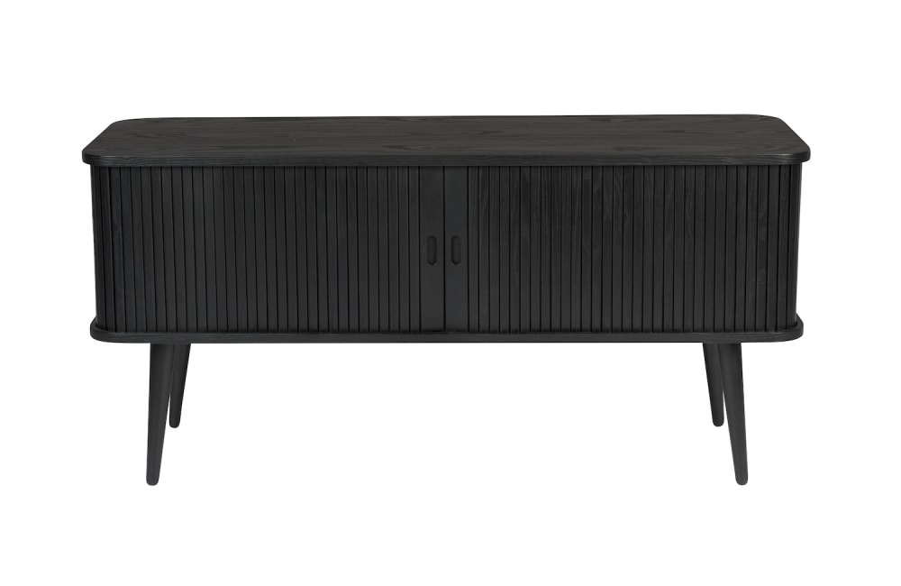 Buffet BARBIER 2 portes coulissantes en chêne noir et frêne massif 120 cm