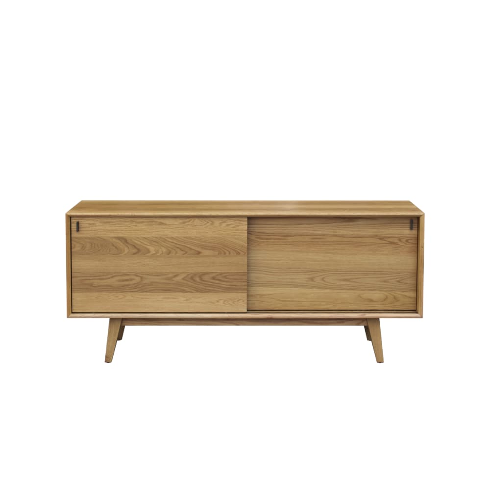 Buffet enfilade MATHILDE en chêne massif 165 cm à portes coulissantes
