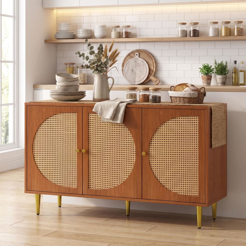 Buffet MEUBLES COSY portes ouvertes sur ses compartiments