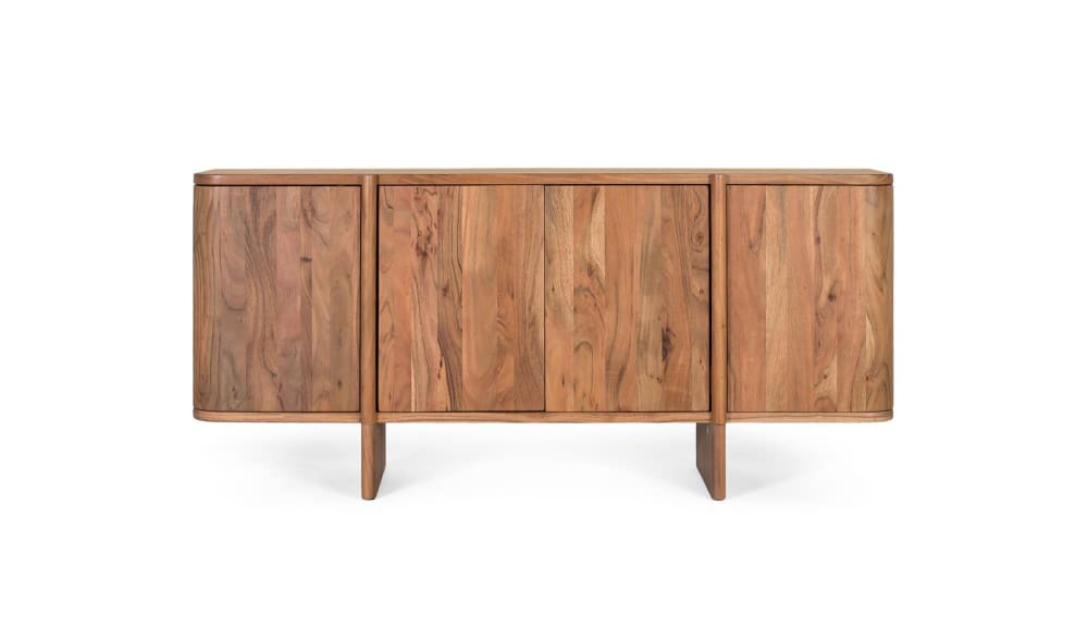 Grand buffet GINER Y COLOMER en acacia massif 170 cm à quatre portes