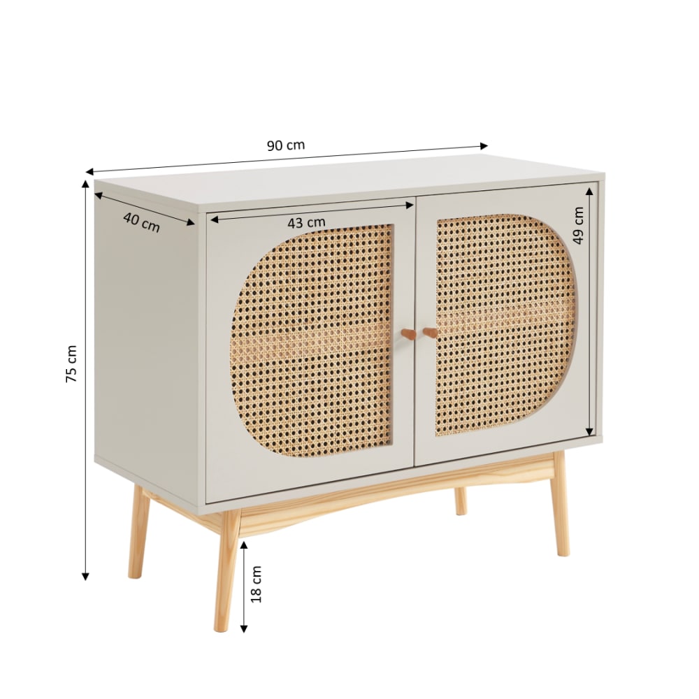 Buffet SIXTINE portes ouvertes sur ses niches