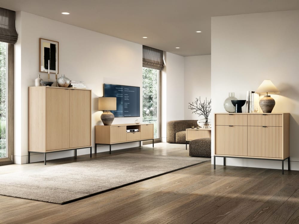 Buffet VELLORE portes ouvertes sur les six compartiments