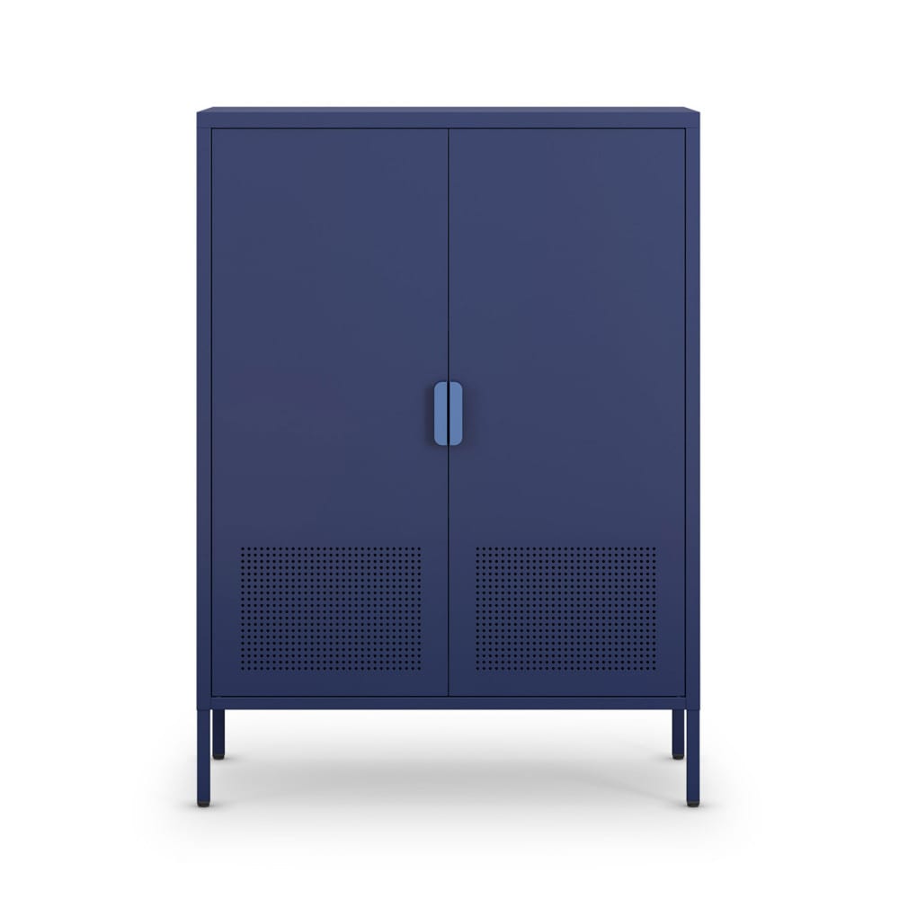 Buffet haut ADEL en métal bleu indigo 110 cm