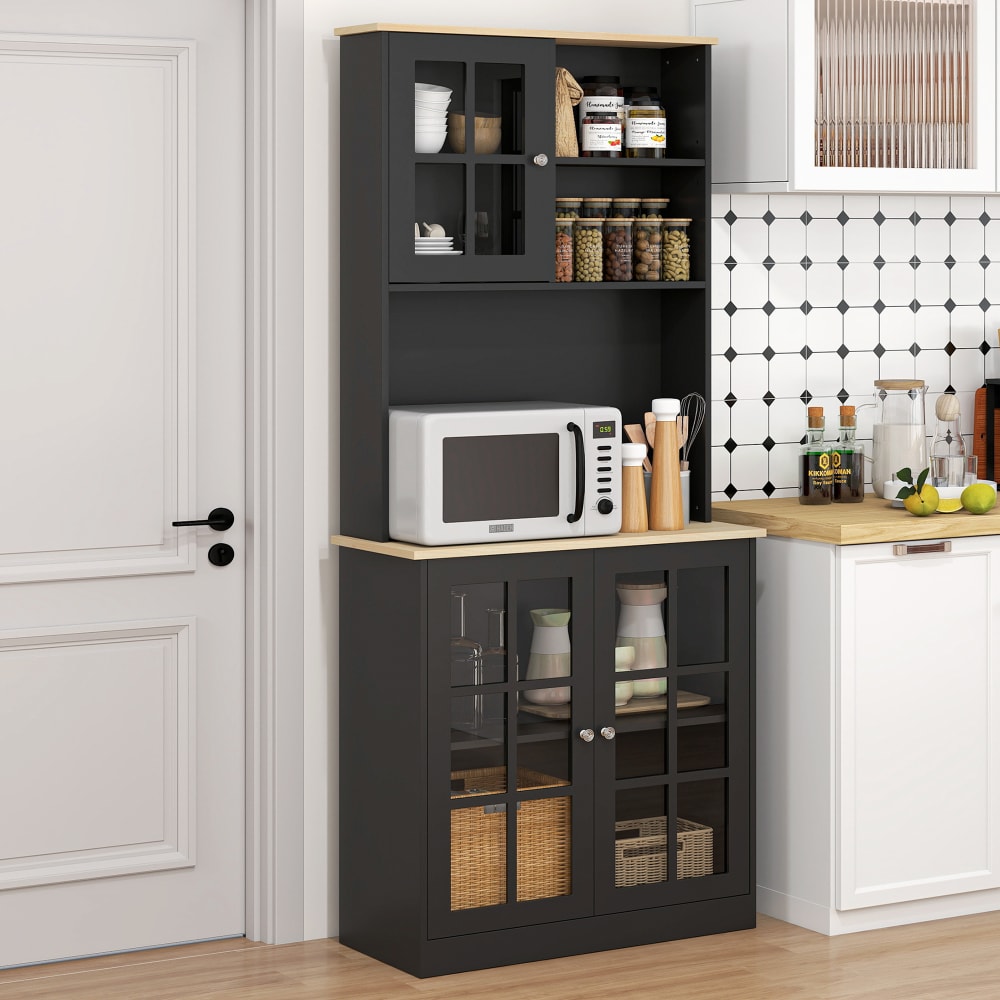 Buffet HOMCOM vu de côté avec son plan de travail