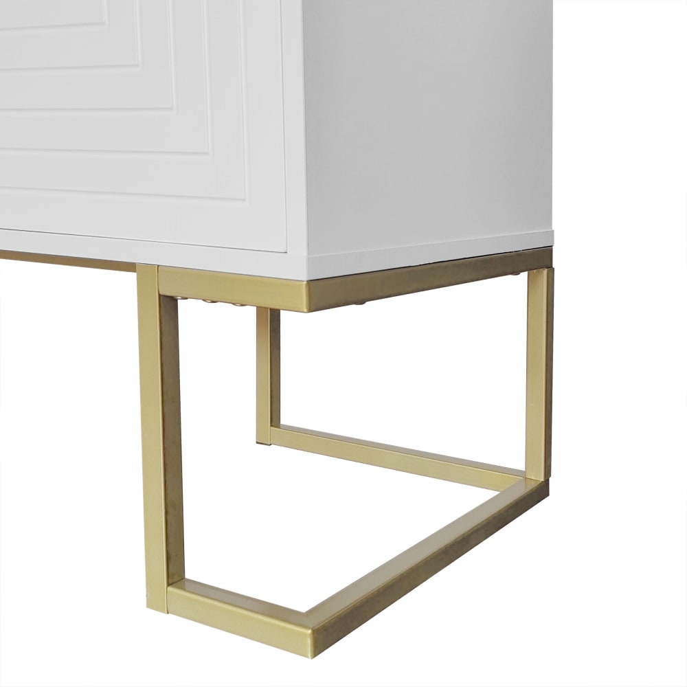 Buffet URBAN MEUBLE blanc mat portes ouvertes