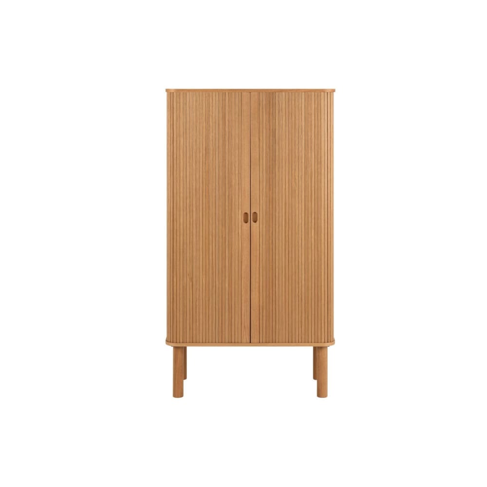 Buffet haut GAYNEL en chêne naturel 2 portes coulissantes 80 cm