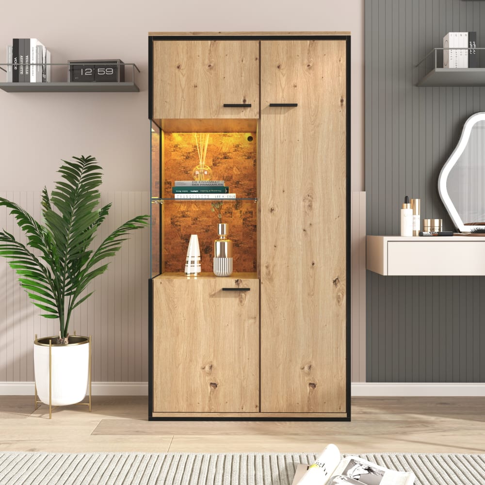 Vitrine URBAN MEUBLE éclairée par ses LED de couleur