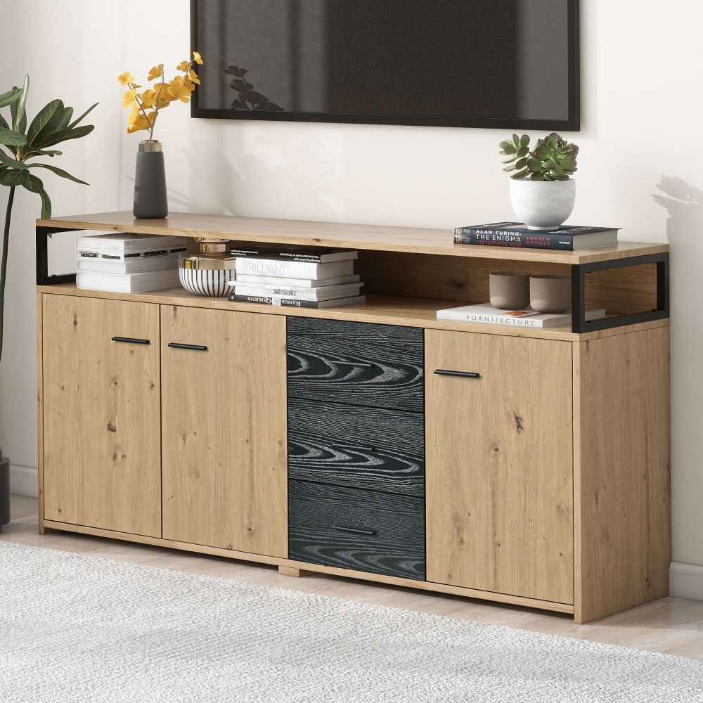 Buffet URBAN MEUBLE et ses compartiments ouverts