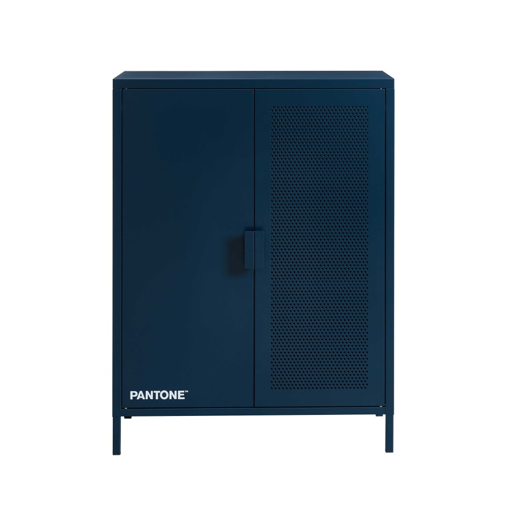 Buffet haut PANTONE 2 portes en métal bleu nuit 75 cm