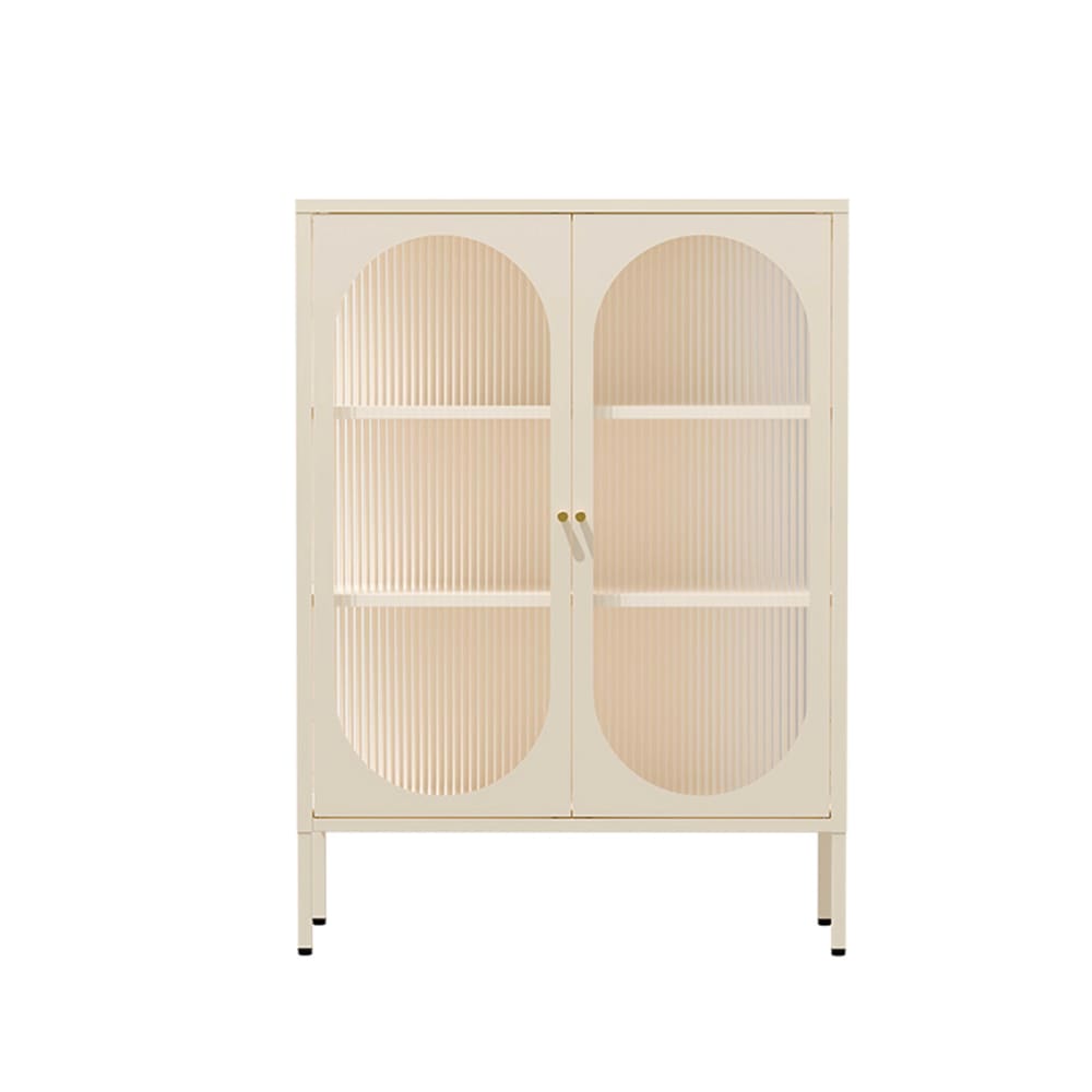 Buffet DREAMY portes ouvertes sur ses étagères ajustables