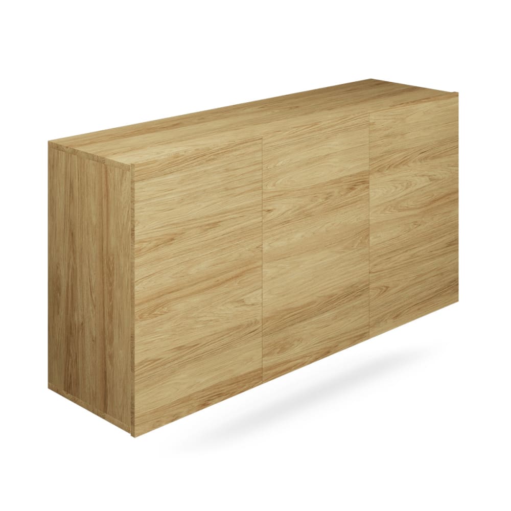 Buffet suspendu IDAO effet hickory 160 cm à fixation murale