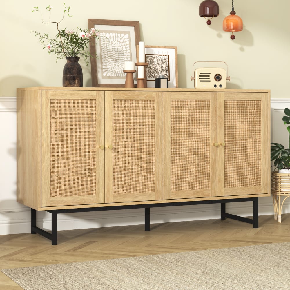 Buffet URBAN MEUBLE portes ouvertes sur l'étagère réglable