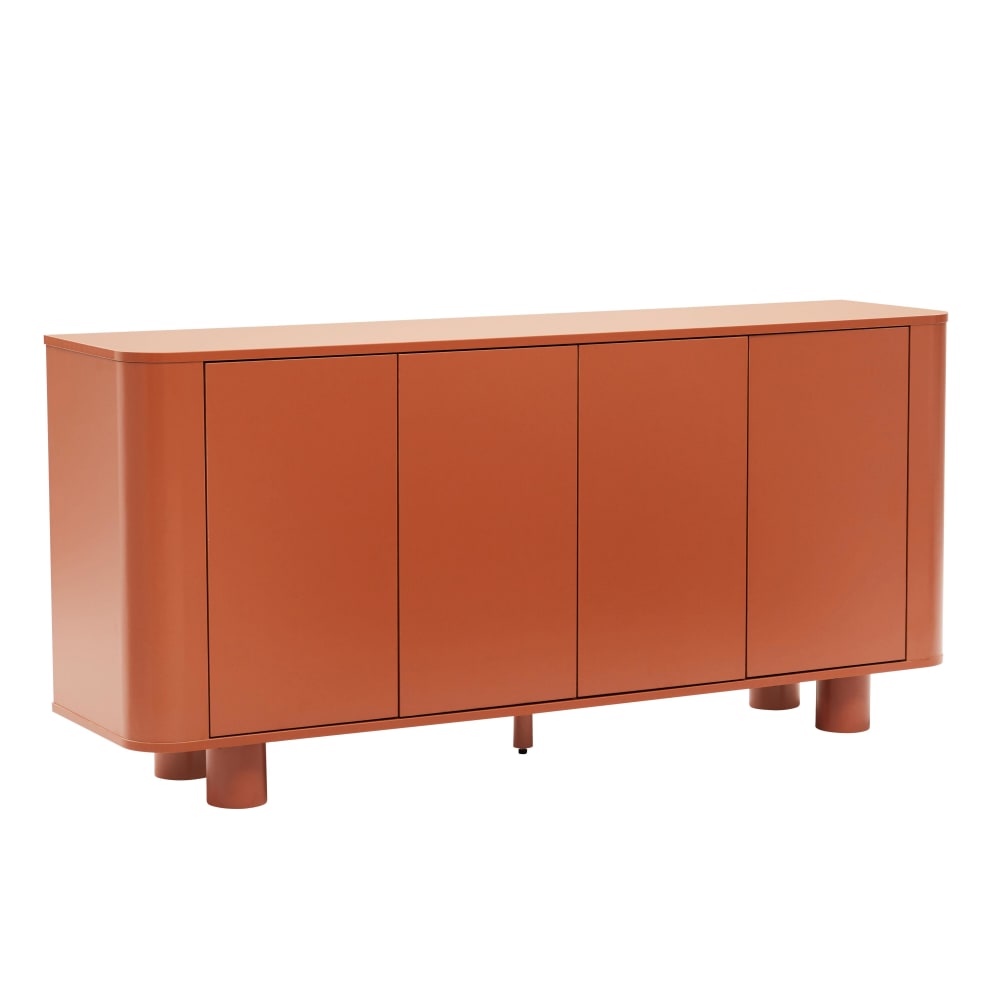 Grand buffet DARIO terracotta 160 cm avec 4 portes