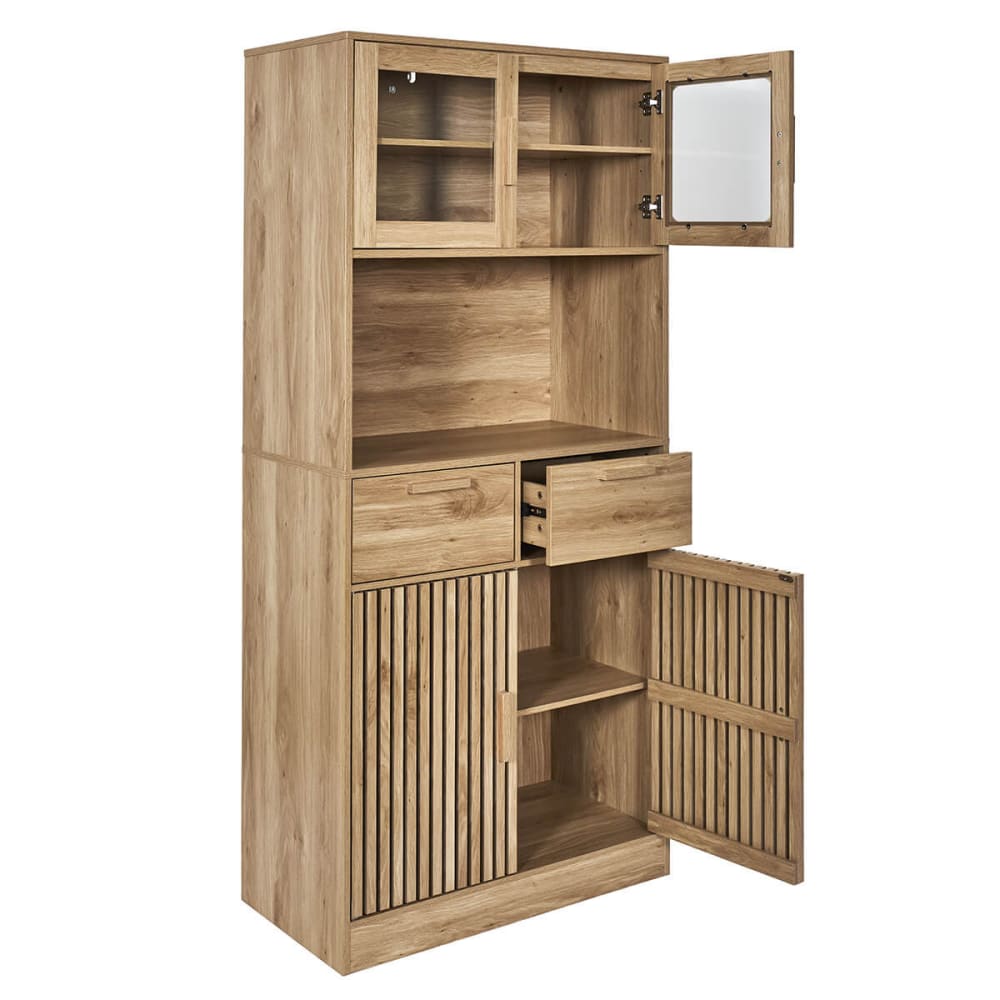 Vaisselier PAJAN portes ouvertes sur les rangements