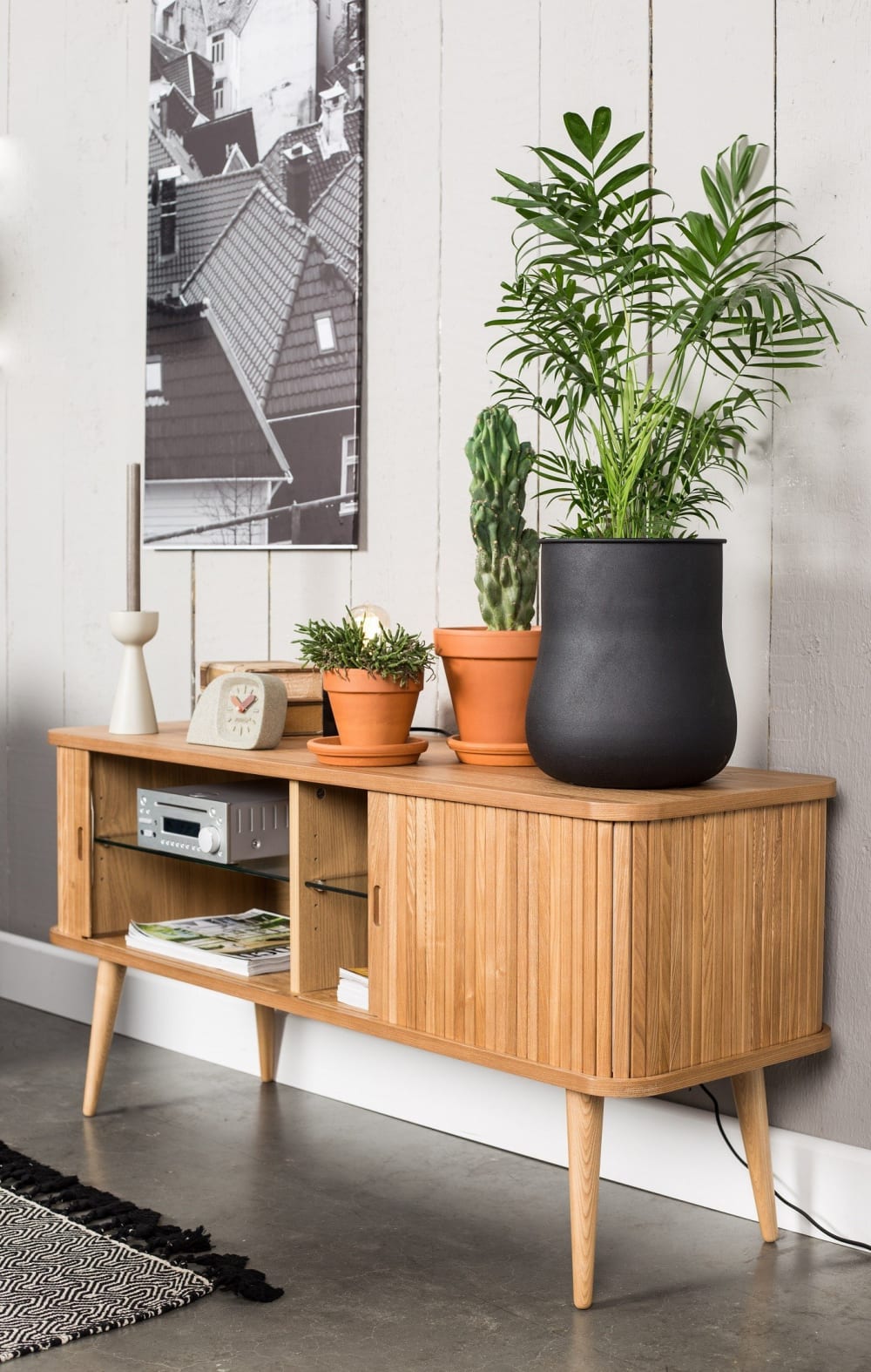 Buffet BARBIER porte coulissée sur ses compartiments