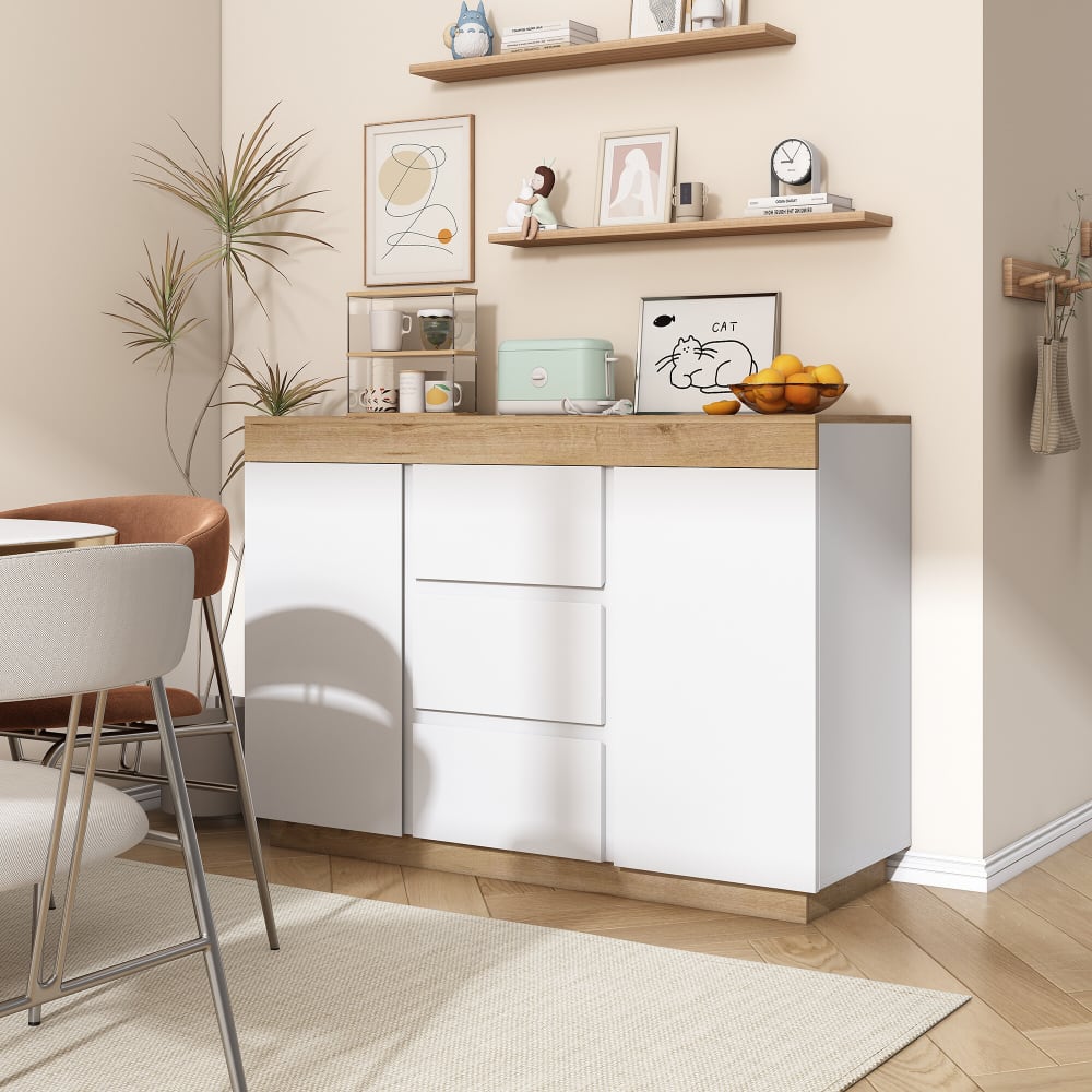 Détail du plateau chêne du buffet URBAN MEUBLE