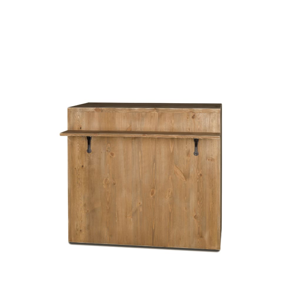 Vue arrière du comptoir TRADIS et de ses rangements