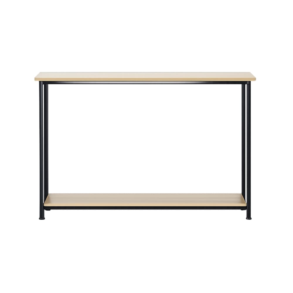 Buffet console DOORA effet chêne et métal noir 106 cm