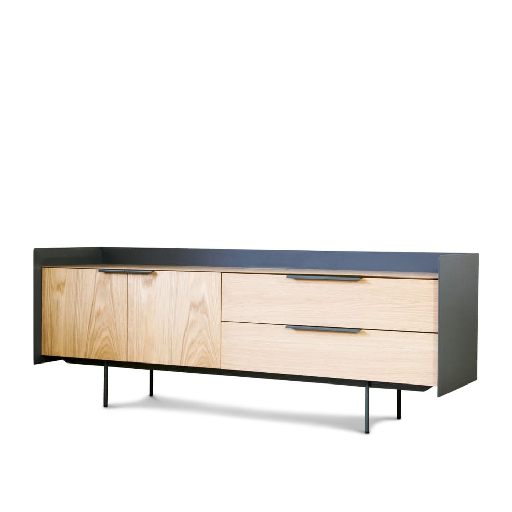 Buffet enfilade scandinave JACKSON en bois clair 180 cm