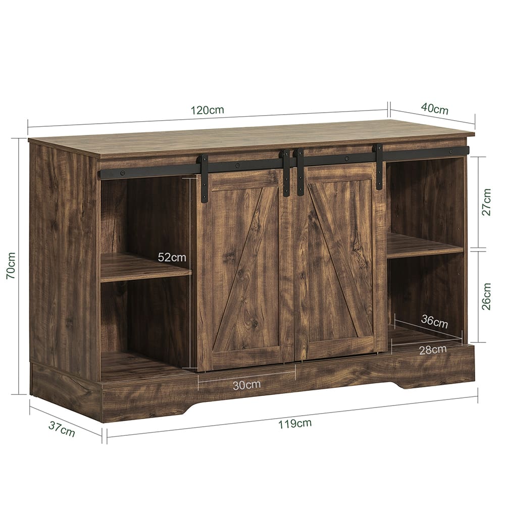 Vue latérale du buffet SOBUY de 120 cm